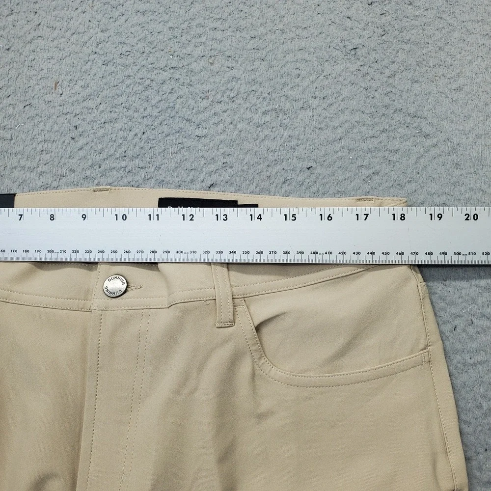 Dunning Golf Chino Pants Mens 36/32 Tan Performance Stretch Quick Dry D7S21P068